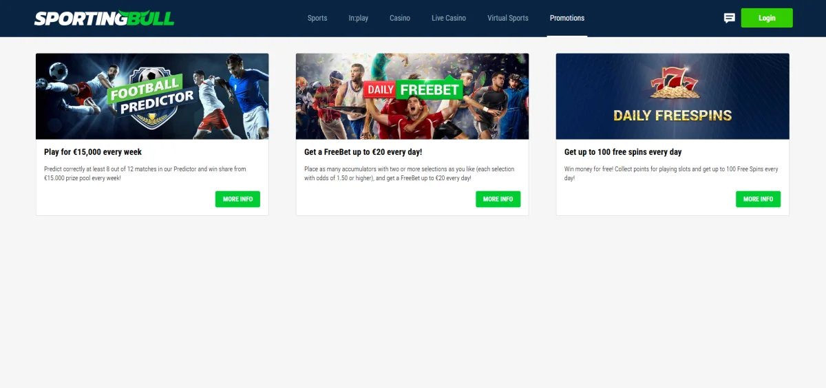 sportingbull online kaszinó bónusz